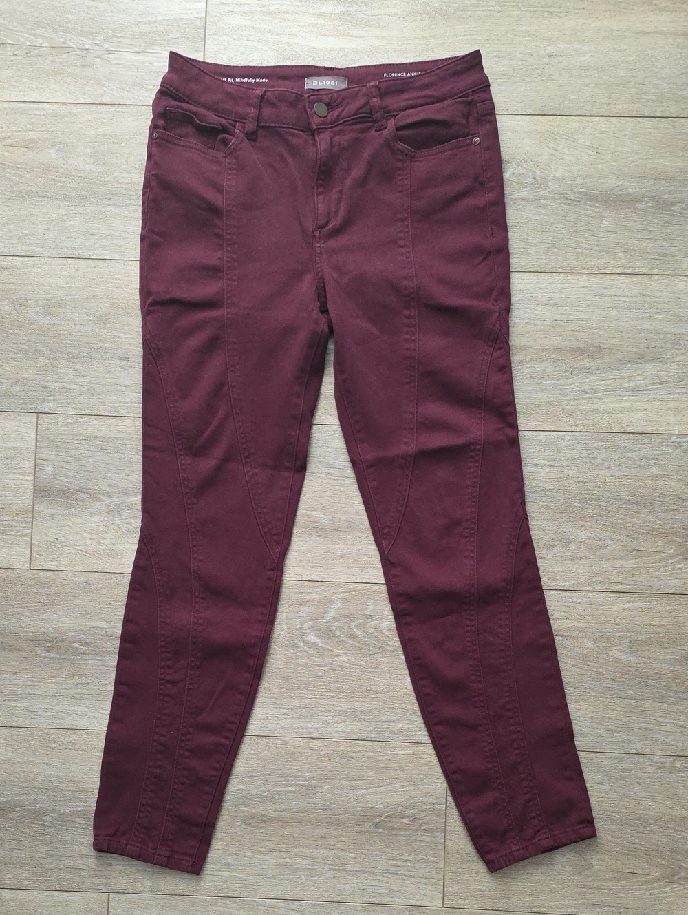 DL1961 Florence Ankle Skinny Jeans in Deep Wine